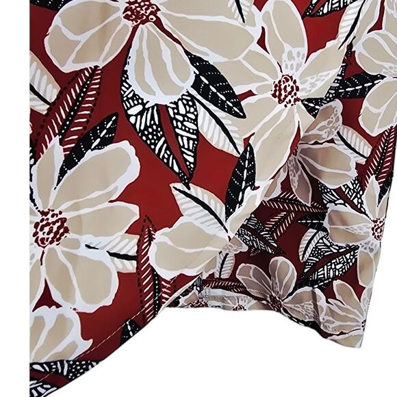 Rip Skirt Hawiian Floral Adjustable Wrap Skirt Vacation Cruise Women's XL - Picture 2 of 5